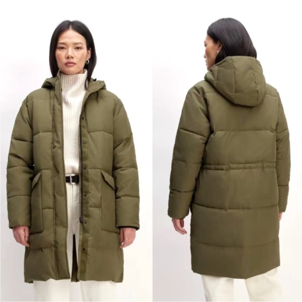 Everlane Olive Green Puffer Jacket